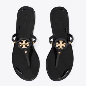 Tory Burch Black and Gold Sandals
